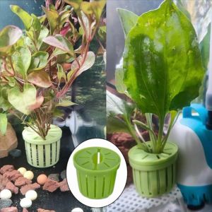 12Pcs Aquarium Plant Holder Anchor Fish Tank Plants Pots Anti-Floating Fish Tank Planter Holder Pot