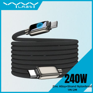VYVYLABS 240W USB Type C to USB C Cable PD Fast Charging Charger Wire For Macbook Xiaomi Samsung Laptop for iPhone 17 16