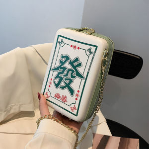 Small Bag for Women 2024 Summer New Arrival Internet Celebrity 80000 Mahjong Small Square Bag Red Medium Fortune Chain Shoulder Messenger Bag