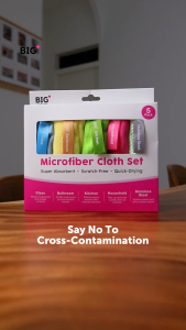 BIG+ Microfiber Cloth Set (5in-1) Super Absorbent Quick Drying Cleaning Towel Household Cleaning Set