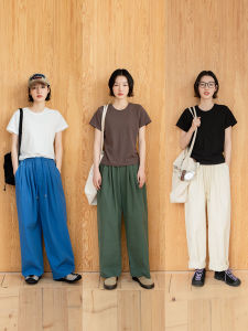 Deer and Flyer [26 ° Sunny] Capture Spring | Three Colors Parka Embroidered Straight Casual Pants 5748