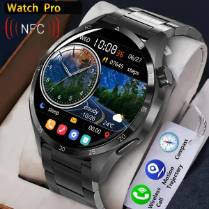 2025 Watch GT5 Pro GPS Track Smart Watch Mens 360*360 AMOLED Screen NFC BT Call Waterproof Health Monitoring Mens Smart Watch