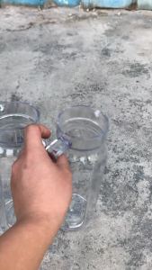 Acrylic Striped Clear Cold Water Pitcher