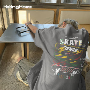 HetingHOME | Hetinghome Summer Trendy Couple Loose Mens Short Sleeve T-shirt No Gender American Style Print Cotton Youth Fashion Casual