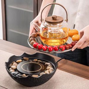 XIANGYE | Bộ Ấm Đun Trà Nồi Thủy Tinh Chịu Nhiệt & Bếp Điện Gốm