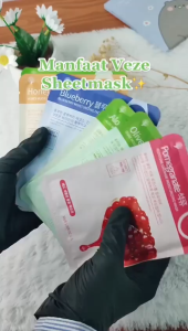 Natural Skin Care Sheet Mask Korea Masker Wajah Mencerahkan dan Glowing BPOM Veze