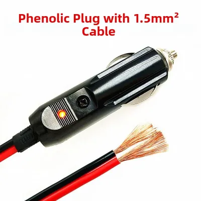 LAODIANJIA | High Power Car Cigarette Lighter Adapter Plug with Indicator Light Heat-Resistant 12V-24V Copper