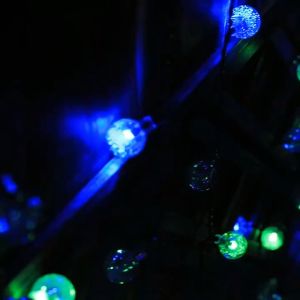 Raya 🔥READY STOCK🔥20/30/50/100 Led Crystal Ball Bubble Solar String Lights Waterproof Outdoor Garden Home Party Decor