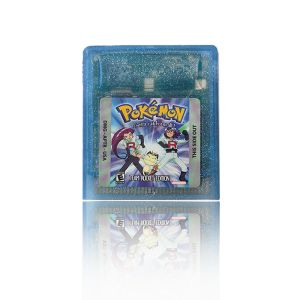 Bandai | 16 Bit Video Game Console Cartridge GBC Game Card Team Rocket Edition USA Version Grey Ahell Crystal Shell