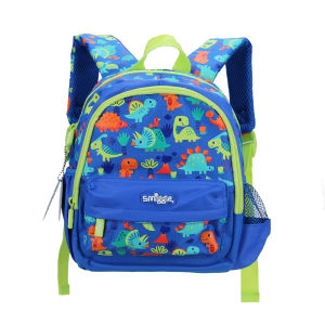 smiggle childrens schoolbag boys Blue Dinosaur backpack cool kawaii 11 inch 1-3 years old