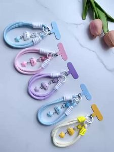 B*1 Piece Fashion Cloud Cell Phone Lanyard Keychain Handmade Bowl Rope Cell Phone Cases Pendant Camera Package Lanyard