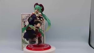 Bandai | New Wonderland Miku Puss in Boots Hatsune Miku Desktop Cute Action Figure Anime Figurine Kawaii Girl Model Toy Adorable Decor
