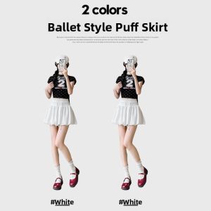 miiow | High Waist Floral Bud Short Skirt Womens Summer New Style A-Line French Elegance Versatile Fullness Half-length Skirt