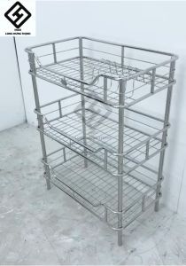 Kệ chén đĩa INOX cao cấp phòng bếp 2/3 tầng có sóng đĩa kệ đa năng để tô chén bát đĩa nhà bếp dụng cụ nhà bếp tiện lợi chất liệu INOX sáng bóng cứng cáp chắc chắn.