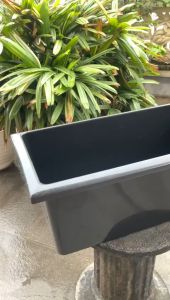 POT BUNGA Tanaman Persegi Panjang Egp Elang 50 Cm Hitam - PANJANG 50 ELANG