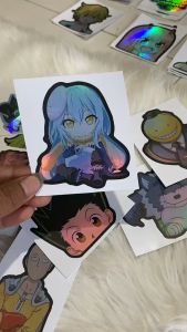 Stiker Hologram Slime datte ken1 ukuran 8 cm