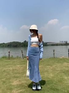 Chân Váy Bò Bèo Nhún Chân Váy Đuôi Cá Ôm Mông Ôm Sát Co Giãn Dễ Phối Cạp Cao Mẫu Mới Phong Cách Hàn Quốc Cho Nữ Mùa Hè