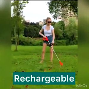 🔥1298VF🔥Mesin Rumput Bateri Cordless Grass Cutter Machine Rechargeable Electric Lawn Mower with Wheel Portable Grass Trimmer Adjustable Pemotong Rumput Multifunction Garden Pruning tool 998VF/698VF割草機