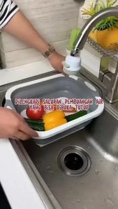 TALENAN LIPAT BASKOM 3 IN 1 MULTIFUNGSI TELENAN PEMOTONG CHOPPING BOARD MULTIFUNGSI