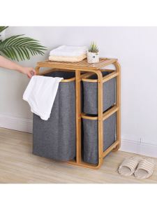 Large Size Japanese Style Bathroom Laundry Basket Fabric Dirty Clothes Hamper Bedroom Storage Basket Home Use Organizer
