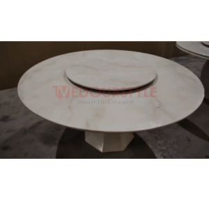 (Free Installation) Vedourstyle Round Full Marble Dining Table Meja Batu Meja makan Ceramic 大理石餐桌