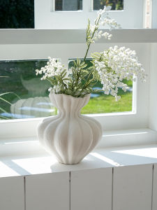 Vase Hoa Lớn Bằng Gốm Trắng Cổ Điển Trung Quốc Đại Lục Texdream Vật Dụng Trang Trí Nhà Vase Hoa Để Bàn Phong Cách Pháp Cổ Điển
