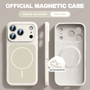 New Official Liquid Silicone Magnetic Phone Case For iPhone 17 Air 14 15 16 Plus 13 Pro Max For Magsafe Protector Cover Funda