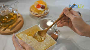 homLiv Sendok Jus Kayu Jati 20 Cm Munela Wooden Juice Spoon Foodgrade 07257