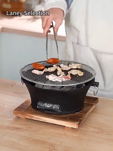 High-Quality Multi-Size Cast Iron Charcoal Stove - Suitable for Barbecuing Boiling Water Toasting Bread Cooking Camping & Home Indoor Grilling