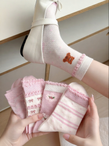 MiiOW | Lace Lightweight Breathable Cute Summer Pink Matching Socks