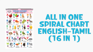 Alphabet Chart/ My First All in one Spiral Chart English - Tamil For Children Early learning Chart With 16 Topics