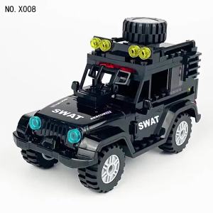 Militarys Riot Truck Helicopter Camouflage Commando Wranglers Car Off Roader Building Blocks Classic Model Sets Bricks Kids Kits