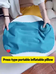 Press-Type Inflatable Air Pillow for Travel Camping and Beach
