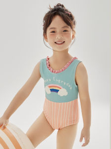 New 2025 Childrens One-Piece Swimsuit Womens Professional Swimming Costume Fashionable Hot Spring Swimming Wear Sunscreen