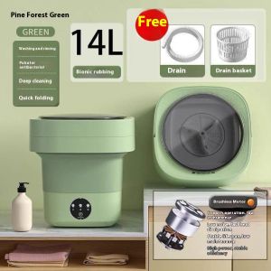 Portable Folding Washing Machine Large Capacity Portable Dehydratable with Spin Dryer For Socks Underwear Panties Washer