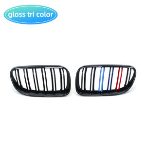 For BMW E92 E93 3-Series 328I 335I Coupe LCI 2010-2013 2Pcs Car Style Black Front Kidney Double Slat Grill Grille Body kit