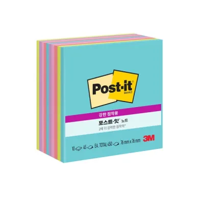 3M | Giấy ghi chú Post-it loại dính chắc gói nhiều tập (654-10/Super Nova Neons) 1 gói