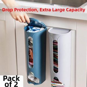Wall-mounted Large Capacity Plastic Bag Organizer