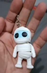 Cuero Gantungan Kunci Emoji Mummy Fidget Toy - 3in1 Aksesoris Tas dan Mainan Relaksasi Unik termurah