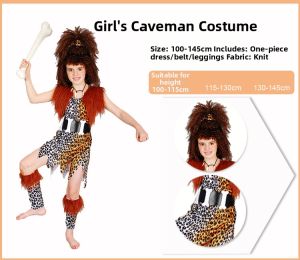 WUYIMEI | Halloween Family Costumes Modern Caveman Indian African