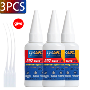 LOOLIFL | 20G 502 Super Glue Instant Bonding Quick Drying Strong Multi-Purpose For Metal Ceramic Wood Plastic Daily Repair Adhesive Tools