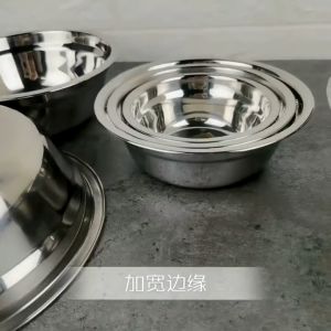 Mangkuk Licin Berkilat Keluli Tahan Karat / Stainless Steel Smooth Shiny Bowl 14CM/16CM/18CM/20CM/22CM/24CM/26CM/28CM