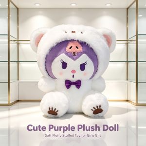 Sanrio | Cute Soft Sanrio Stuffed Dolls Wearing Clothes Kuromi Pochacco Cinnamoroll Room Decoration Kids Gift