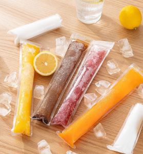 100PCS Home Kitchen Restaurant Refrigerator Multifunctional Disposable Summer Ice Cream Popsicle Bags Ice Pops Packaging Pouch