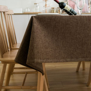 Solid Color Cotton Linen Tablecloth Tablecloth Coffee Table Cloth Thickening Flax Cloth Nordic Simple Modern Plain Thickened Tablecloth