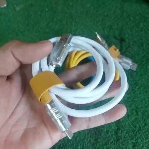 Cáp sạc nhanh 100W dây silicon to tròn siêu bền nhiều màu sắc sáng đẹp có đầu USB ra TYPE C Lightning Micro