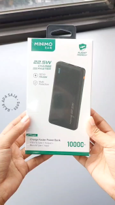 Powerbank 10000mAh USB Tipe C 3A 225 20 Watt 2 Port Output Fast Charging Quick Charge Pawerbeng Original Minimo PSQ01