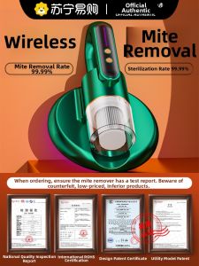 Wireless High-Airy Uv Dust Mite Killer Bed Cleaning Vacuum Cleaner Handheld Ultrasonic And Uv Sterilization Device for Home Use