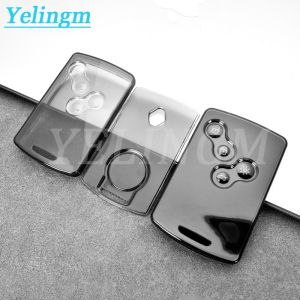 Transparent Key Case for Renault Megan 3 Laguna Fluence NEMA Clio 4 Captur Zoe Card 4Button Key Cover Remote Protection Keychain