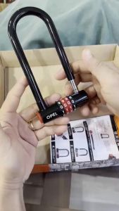 Ổ Khoá Chữ U 4 Số Gọng Dài Chống Trộm Bằng Thép Có Thể Thay Đổi Mật Mã Khóa Chắc Chắn An Toàn